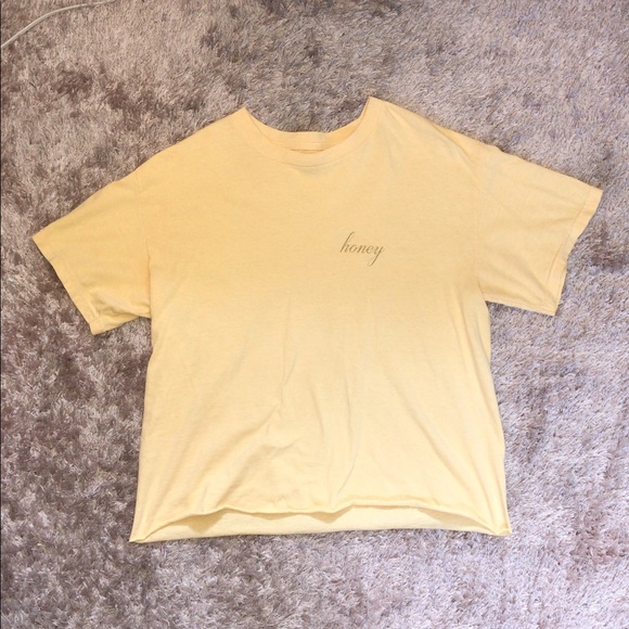 Brandy Melville Tops - Brandy Melville yellow honey graphic t shirt